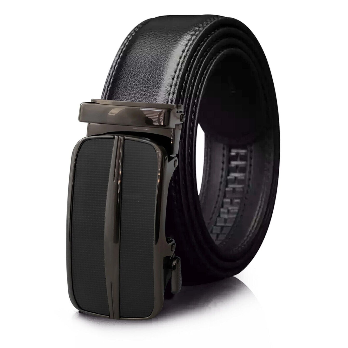 Men's Ratchet Belt Leather Mens Belt With Slide Buckle Ratchet Belts For Men USA